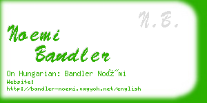 noemi bandler business card